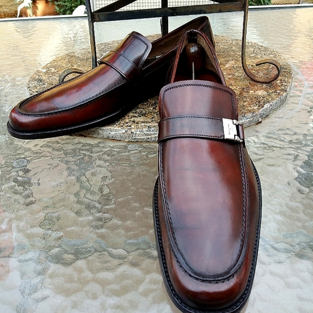 !!!!!SOLD!!!!!  Salvatore Ferragamo Brown Slip Ons - Picture 2 of 14